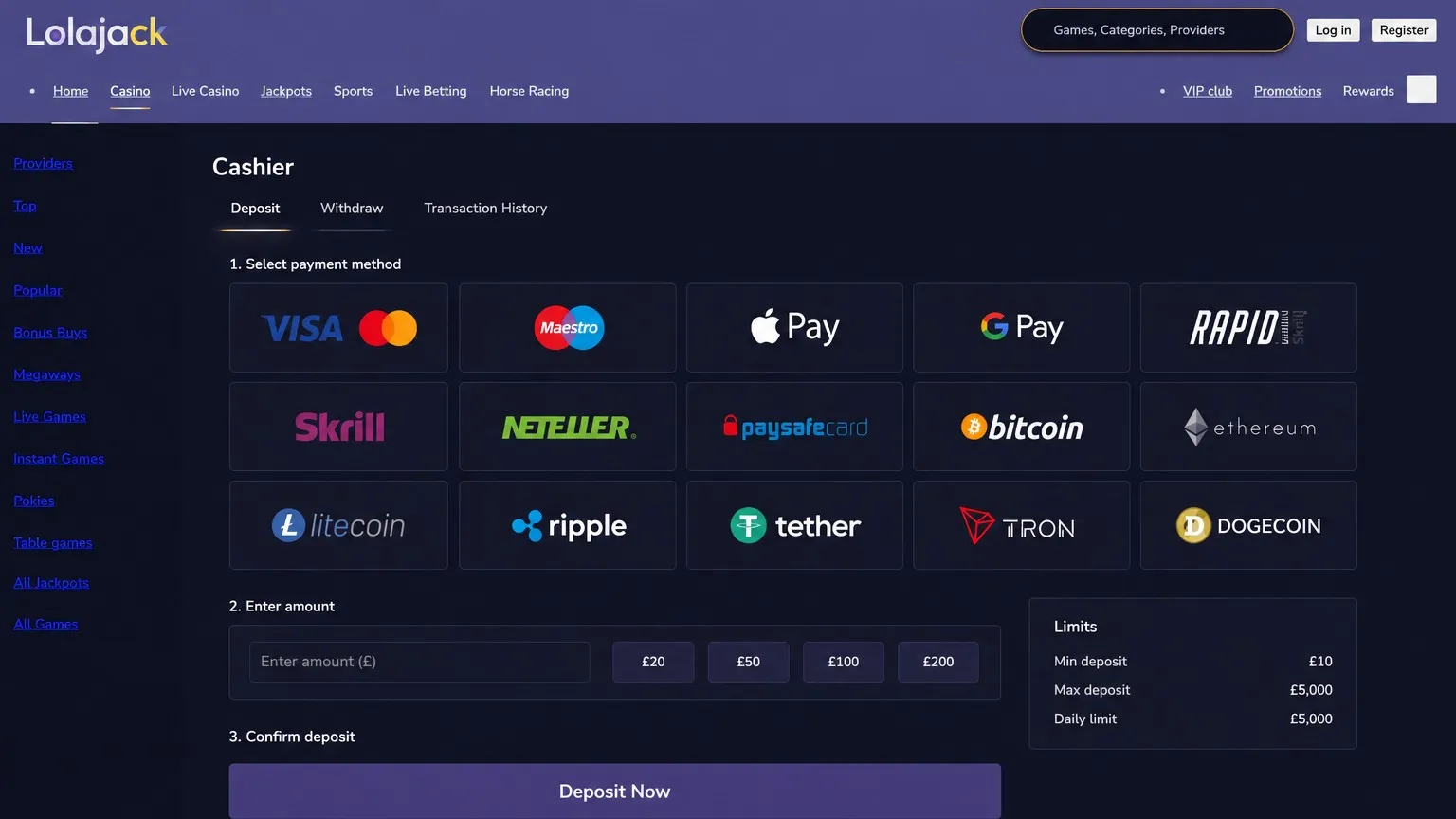 Understanding Lolajack Casino withdrawal limits